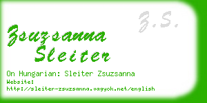 zsuzsanna sleiter business card